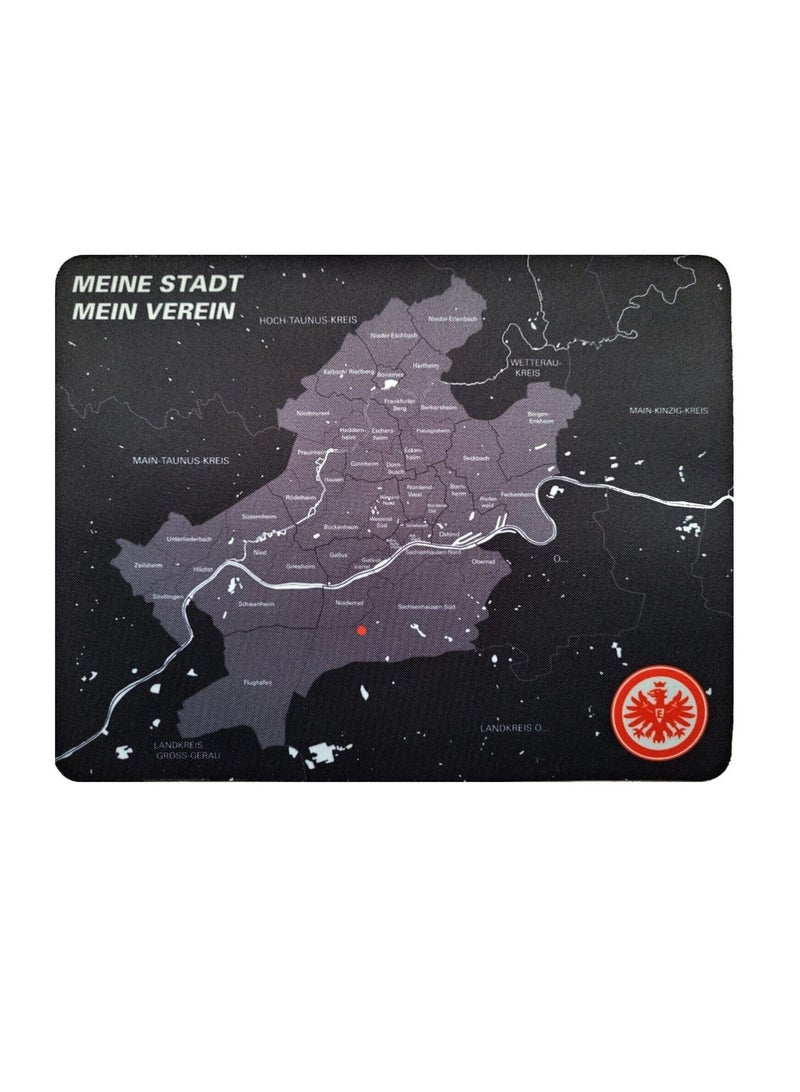 GX Eintracht Frankfurt Mouse pad with city map and log 23 x 18 cm - Image 1