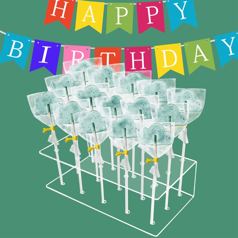 Mr.Foam Acrylic Cake Pop Stand Display Holder With Lollipop Sticks  Treat Bags And Twist Ties For Candy Making - Image 5