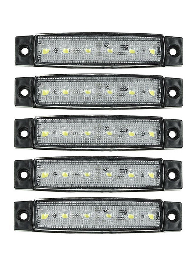 MUNTAQI 5-Piece 6 LED Amber Side Marker Light Indicator 12V For Truck Bus Boat RV Lorries Jeep SUV - Image 2