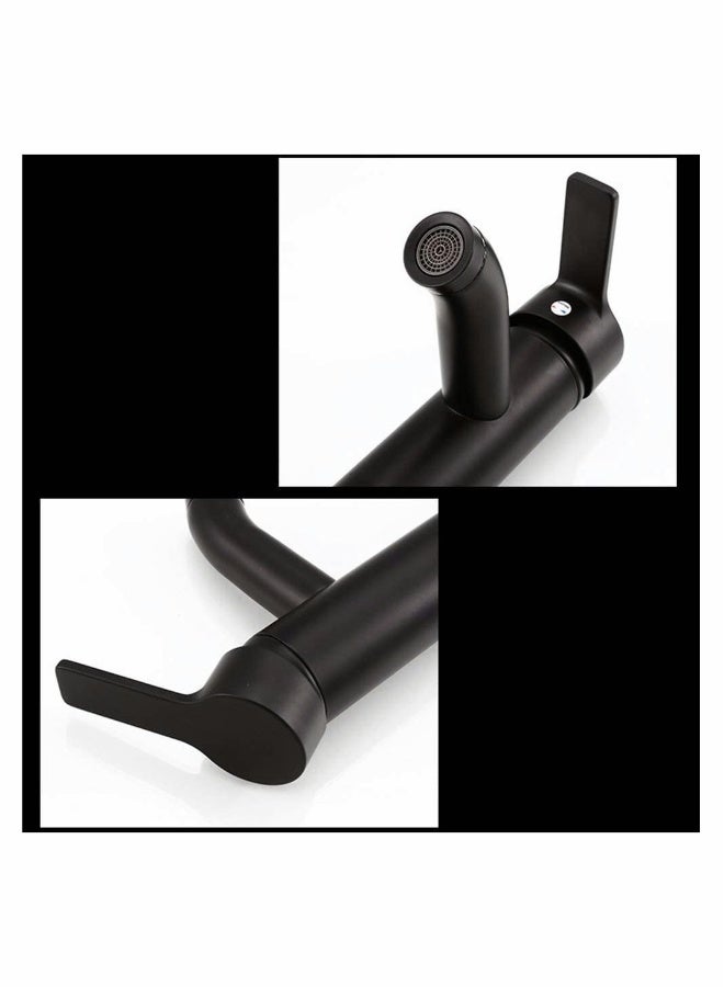 Stylish Black Stainless Steel Bathroom Faucet Basin Mixer Tap for Home and Kitchen Modern Design - Image 2