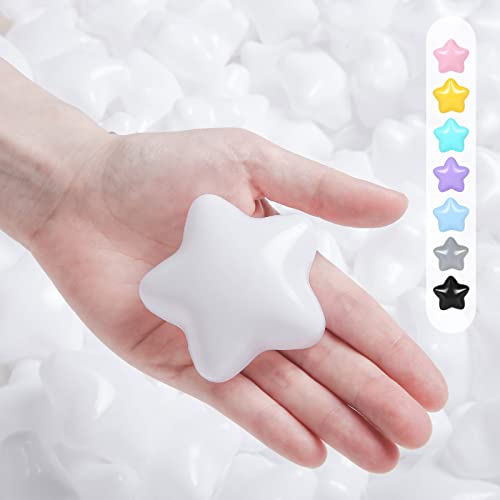 TRENDPLAY Star Balls for Ball Pit 100pcs 24 in Plastic NonToxic Play Toys Tent Pool Playhouse Playpen Party Decoration Pearl Gold - Image 1