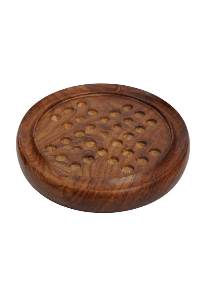 Toolart Wooden Solitaire Board Game in with Acrylic Beads 16mm Brain-vita Unique Game 9" - Best Gift for Kids, Teens & Adults Made in India (Solitaire_R) - Image 4