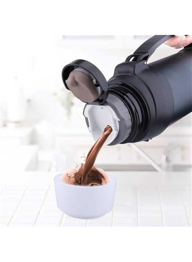 HOOKOR Large flask- 2.5L Stainless Steel Insulated Bottle for Travel with BPA Free Cup Oversized Vacuum Insulated Thermoses with Handle and Strap for Hot & Cold Drink - Image 5