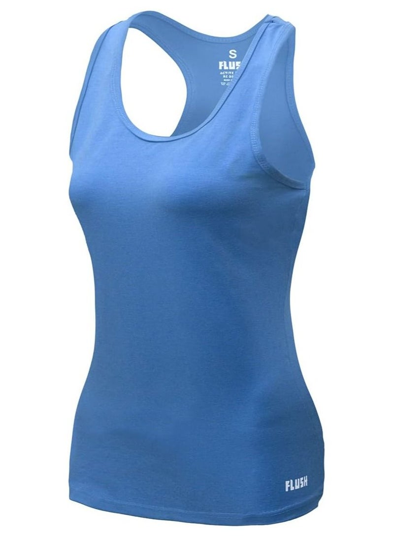 FLUSH Flush Women's Tank Top Ribbed Yoga Tank Top Racerback Long Tight Fit Gym Shirt - Pack of 3  - Image 2