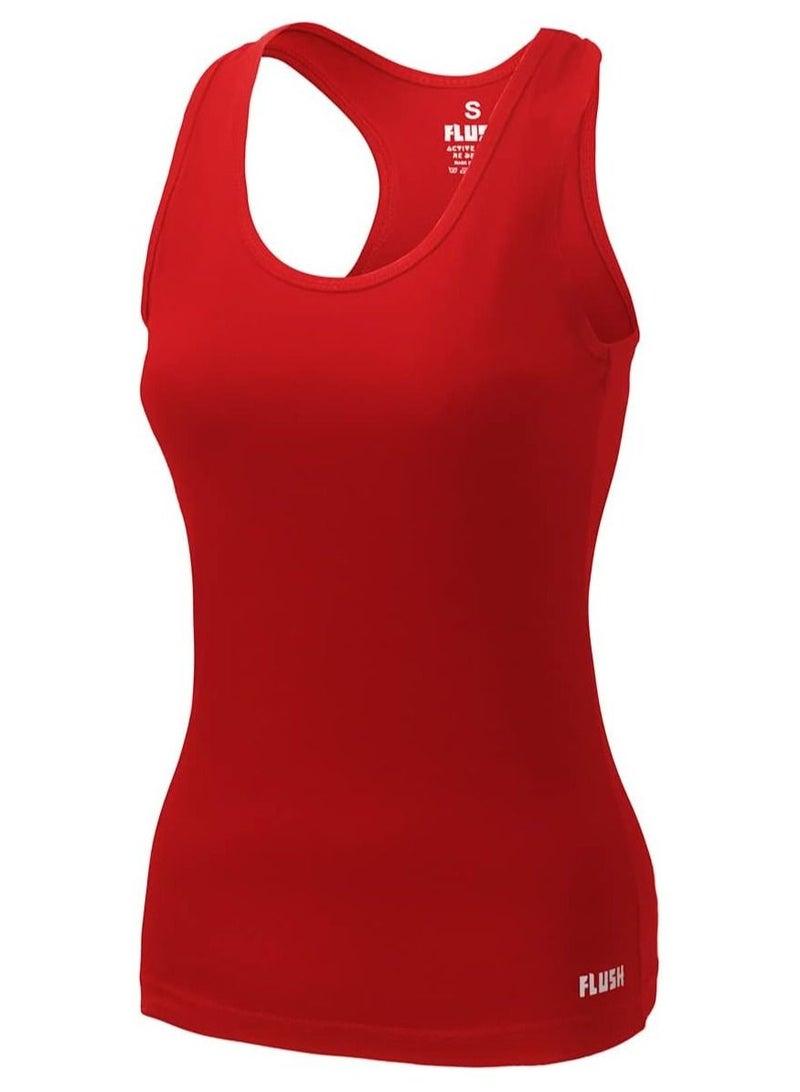 FLUSH Flush Women's Tank Top Ribbed Yoga Tank Top Racerback Long Tight Fit Gym Shirt - Pack of 3  - Image 3