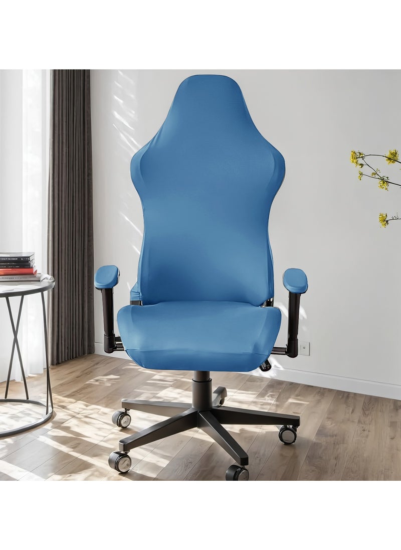 DUNISO Gaming Chair Covers Stretch Washable Computer Chair Slipcovers for Armchair, Swivel Chair, Reclining Racing Gaming Chair,Computer boss Chair ( Blue)  - Image 2