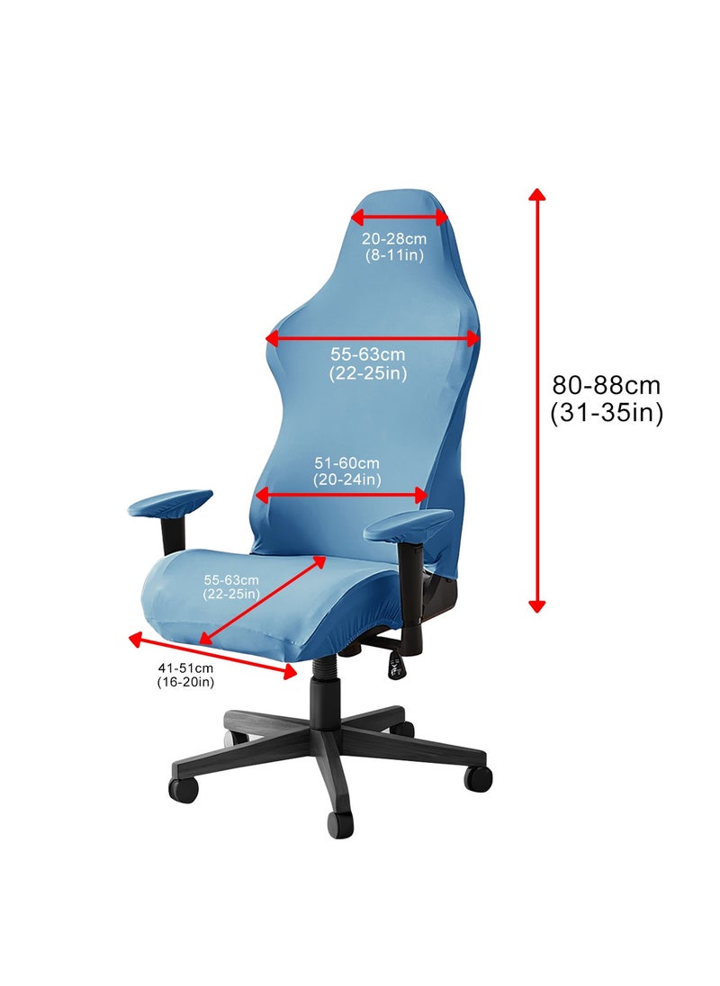 DUNISO Gaming Chair Covers Stretch Washable Computer Chair Slipcovers for Armchair, Swivel Chair, Reclining Racing Gaming Chair,Computer boss Chair ( Blue)  - Image 3