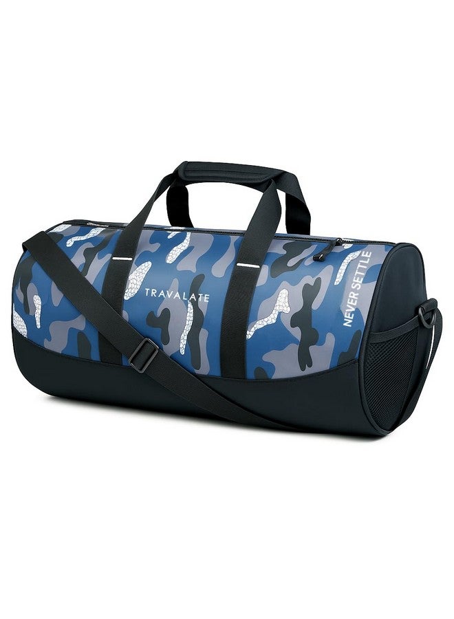Travalate¬Æ 18 Inch Sports Duffle Gym Bag with Separate Shoe Compartment, 30L Waterproof Gym Duffel Bag, Lightweight Sports, Yoga, Travel Bag Ideal for Men and Women -Military Blue (18 X 10 X 9.5 in) - Image 1