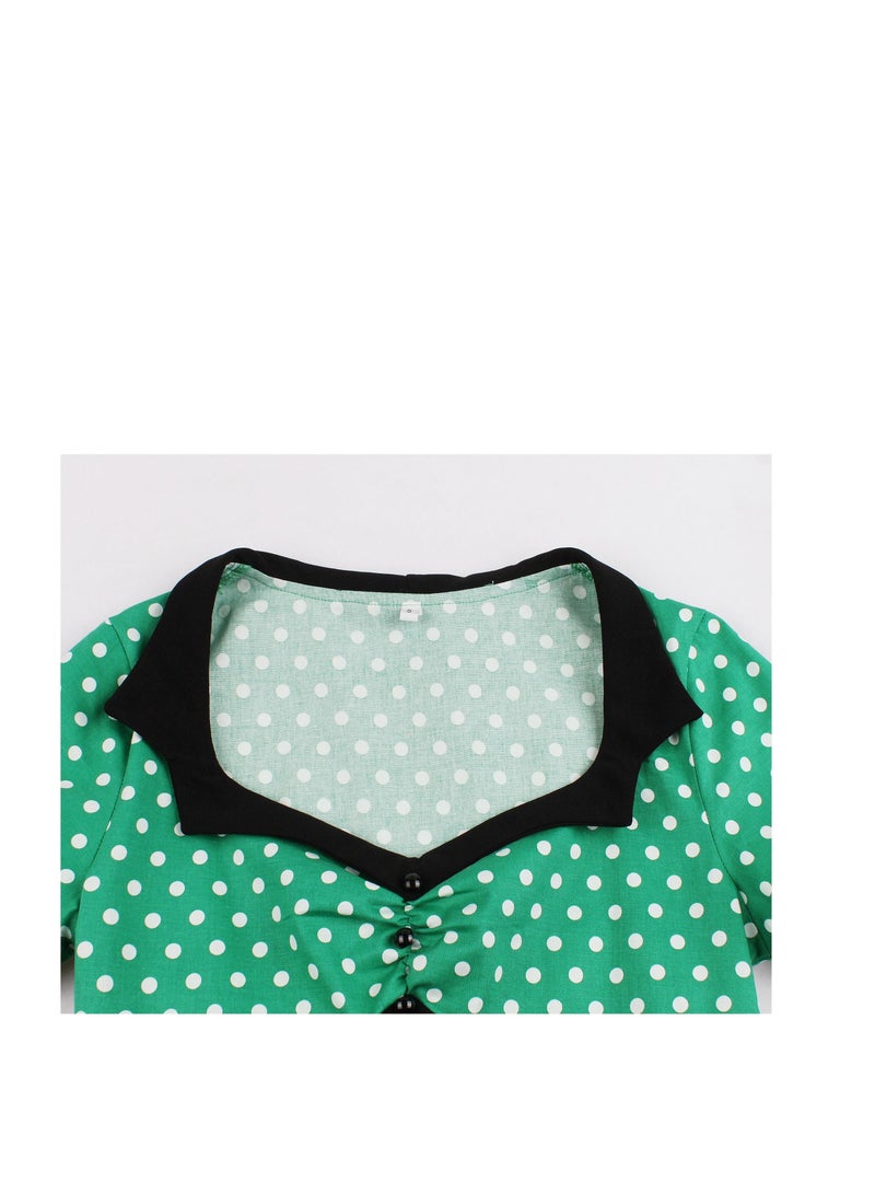 Loquat Polka Dot Elegant Dress  - Image 3