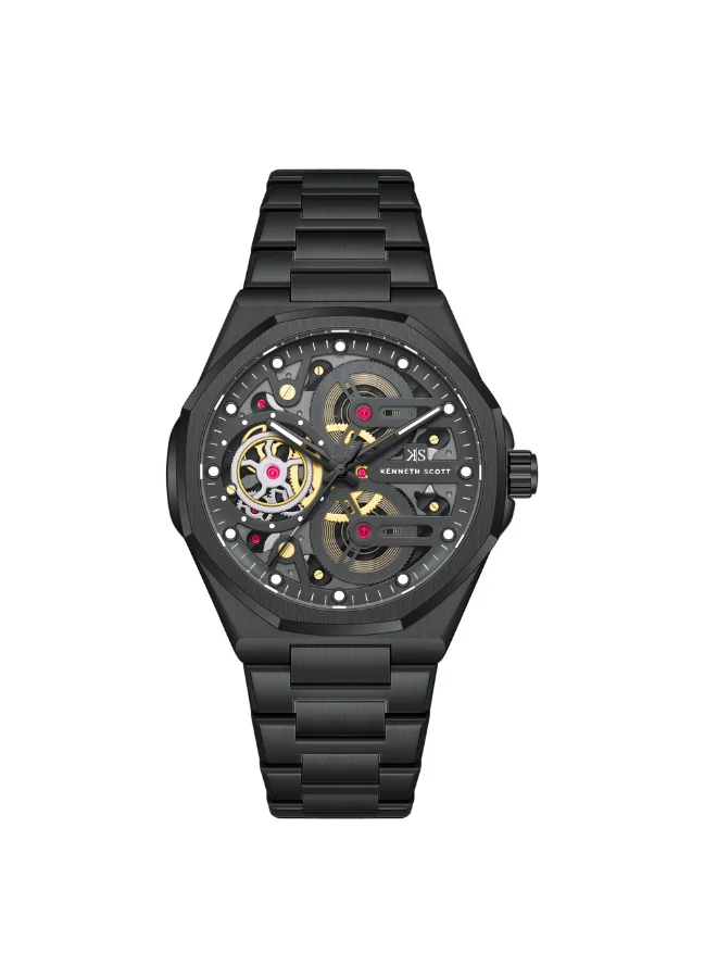 Kenneth Scott Men's Stainless steel Miyota 3H Watch K26012-BBBB - 43 mm
