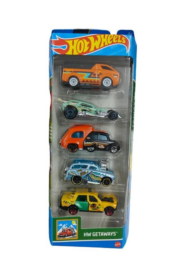 مجموعة من 5 قطع من سيارات Hot Wheels 2024 HW Getaways (Time Attaxi، وSurf Crate، وRV There Yet، وSurf N Turf، وThe Vanster) متعددة الألوان - pzsku/Z378D919478B1D39BBBD7Z/45/_/1740119132/85895943-c1bb-4138-a411-b9c915cfafd4