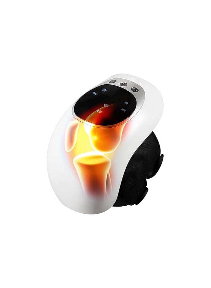 ريبنيو مدلك الركبة تخفيف آلام المفاصل 3 مستويات للحرارة مدلك الركبة بالضوء الأحمر مدلك الركبة اللاسلكي مع تدليك الحرارة والاهتزاز لتخفيف آلام المفاصل مع شاشة LCD(ابيض) - Image 2