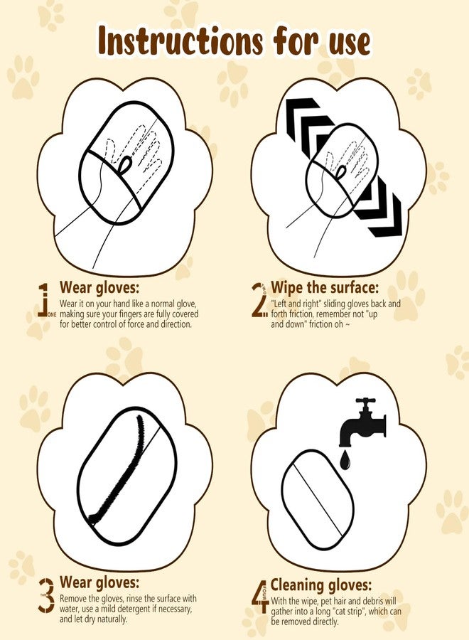WANGXYZ 2PCS Pet Hair Remover Gloves, Electrostatic Pet Hair Removal Gloves for Cats & Dogs, Reusable Double Sided Pet Hair Remover,Versatile Grooming Gloves for Washing, Deshedding, Grooming - Image 3