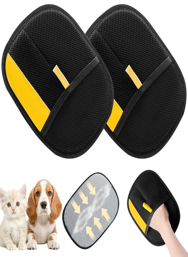 WANGXYZ 2PCS Pet Hair Remover Gloves, Electrostatic Pet Hair Removal Gloves for Cats & Dogs, Reusable Double Sided Pet Hair Remover,Versatile Grooming Gloves for Washing, Deshedding, Grooming - Image 1