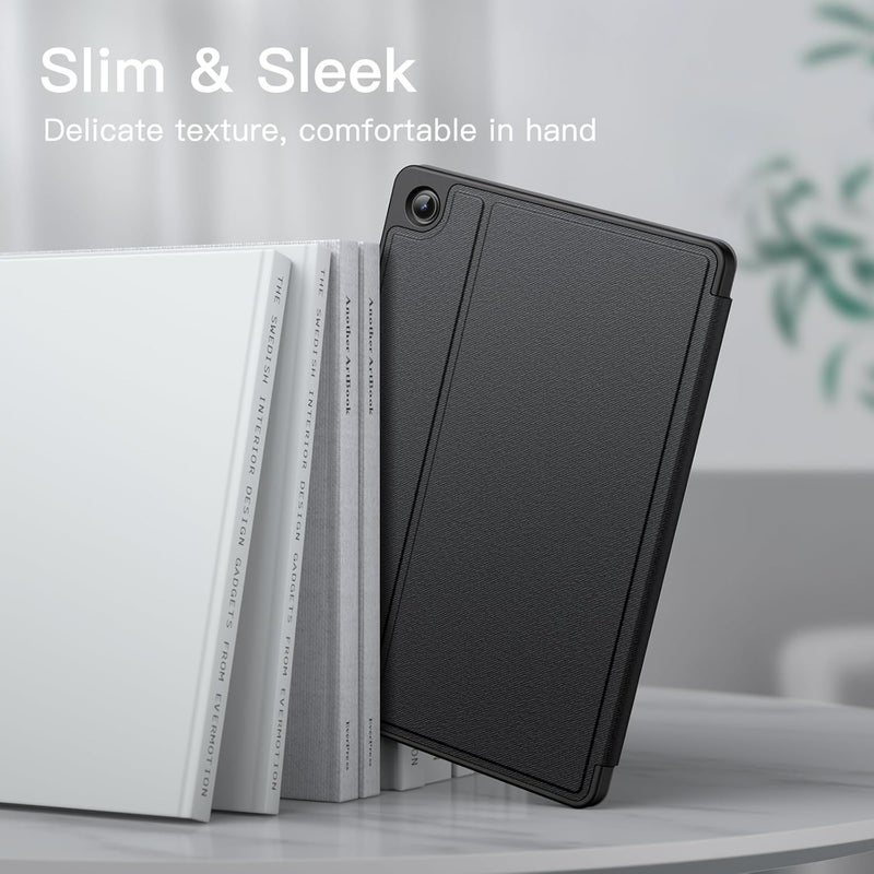 جي تيك حافظة لجهاز سامسونج جالاكسي تاب A9+ / A9 بلس 11 بوصة 2023، غطاء حماية رفيع مع حامل فوليو، رؤية متعددة الزوايا، خاصية الإيقاظ/السكون التلقائي، لون أسود - Image 4