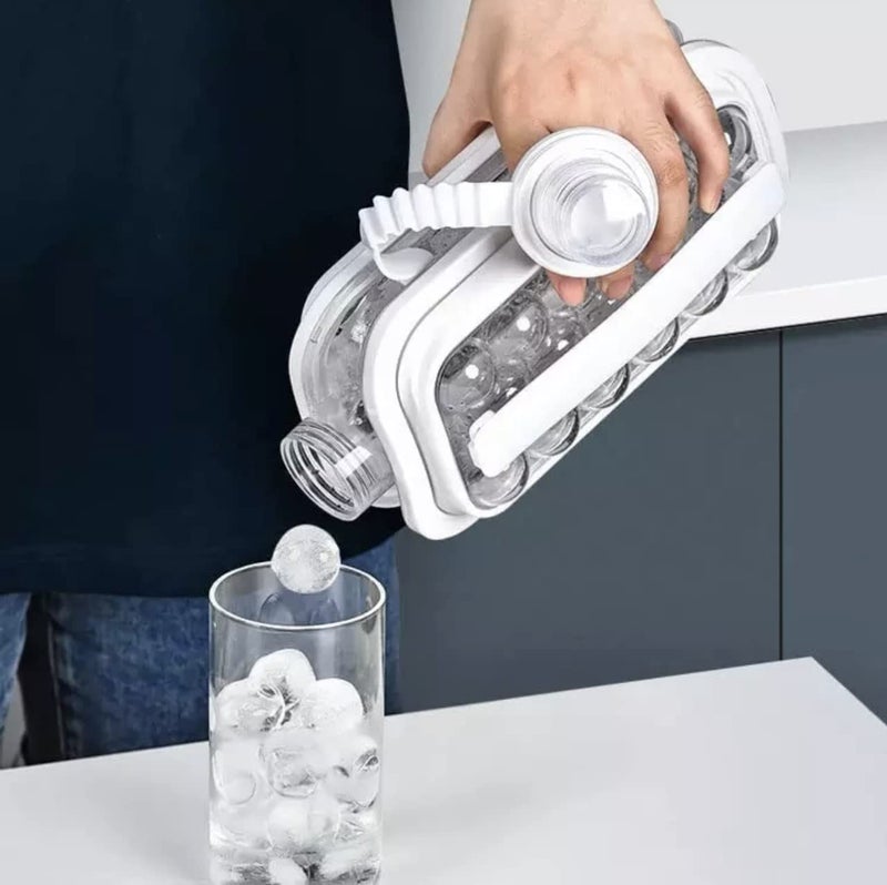 portable 2 in 1 diy leakproof bpa free pop ice cube trays molds ice ball maker bottle with lid (1) - Image 5