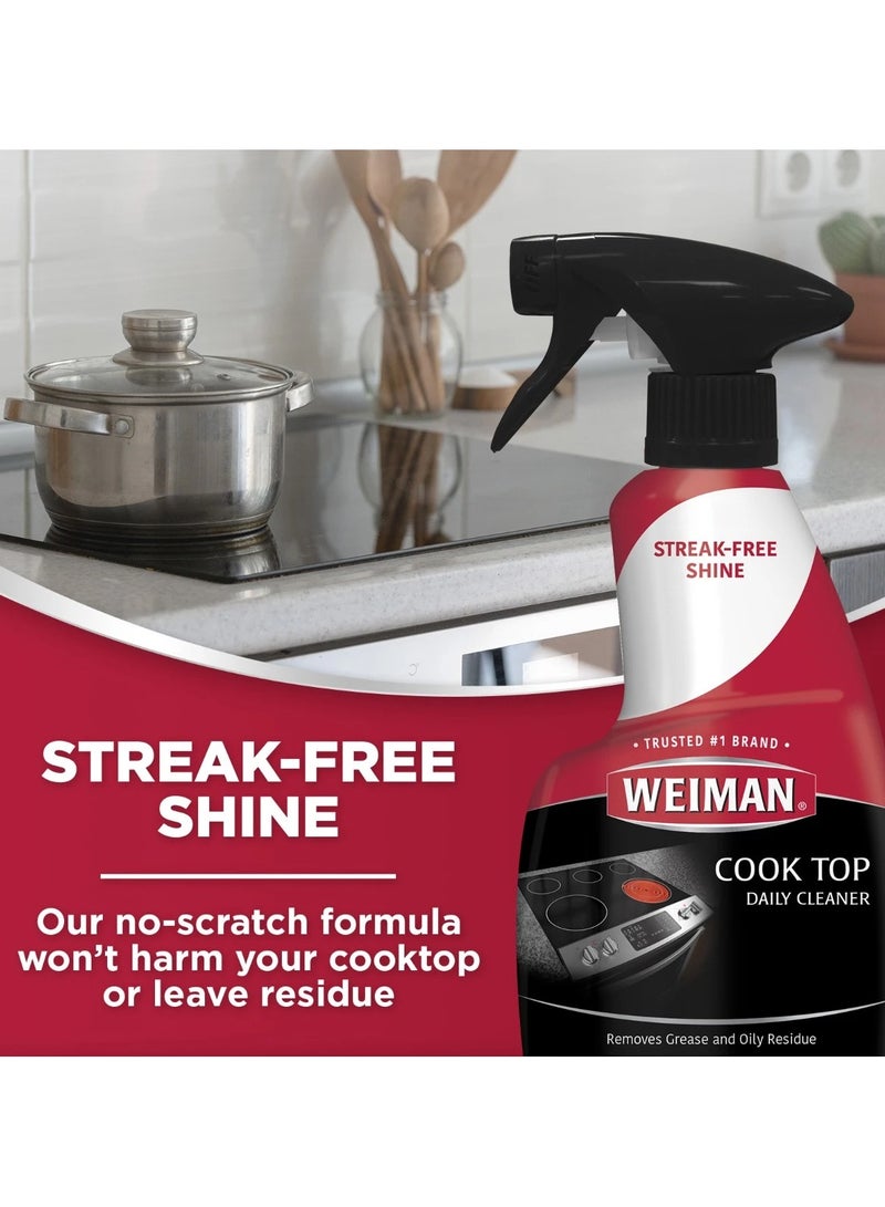 Weiman Weiman Cooktop Daily Cleaner 12oz Removes Grease and Oily Residue  - Image 5