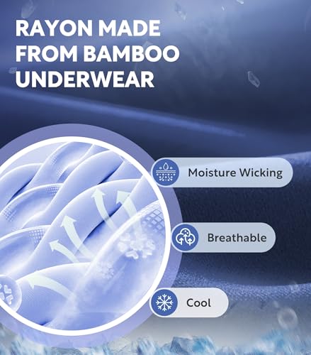 Separatec Mens Underwear with Pouch Moisture Wicking Rayon Made From Bamboo Underwear Men Breathable Boxer Briefs 3 or 6 Pack(L, Black) - Image 2