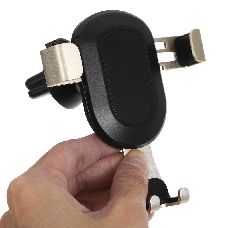 Light Gold Air Vent Phone Holder Adjustable Clip Car Mount For Smartphones - Image 4