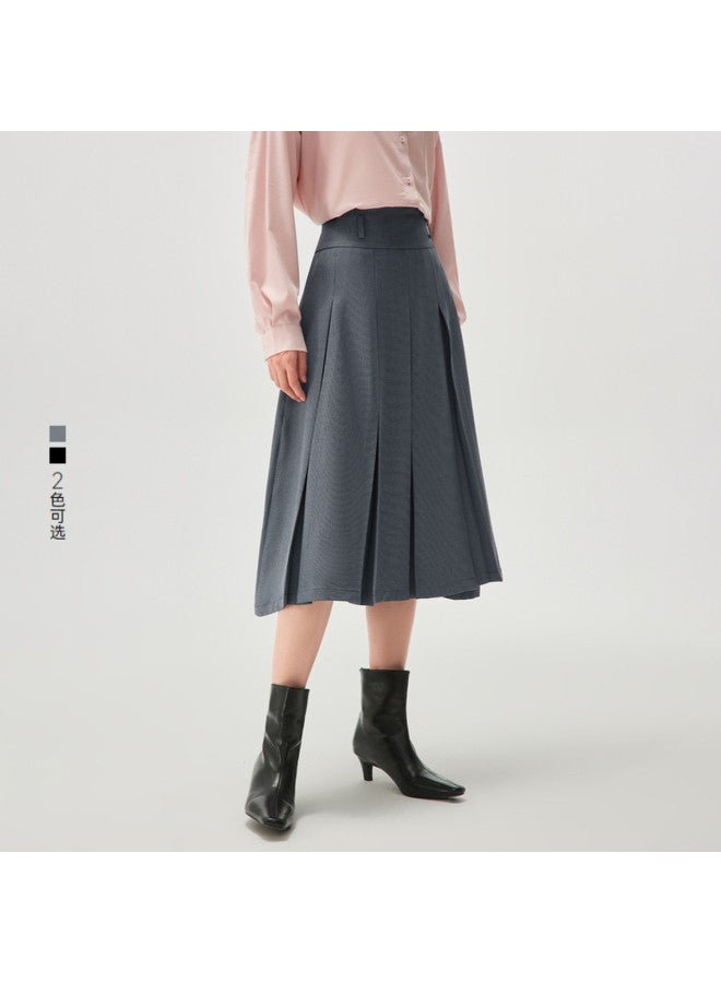HLA A-Line Business Midi Skirt For Autumn And Spring, Slimming And Elegant Half Skirt - Image 3