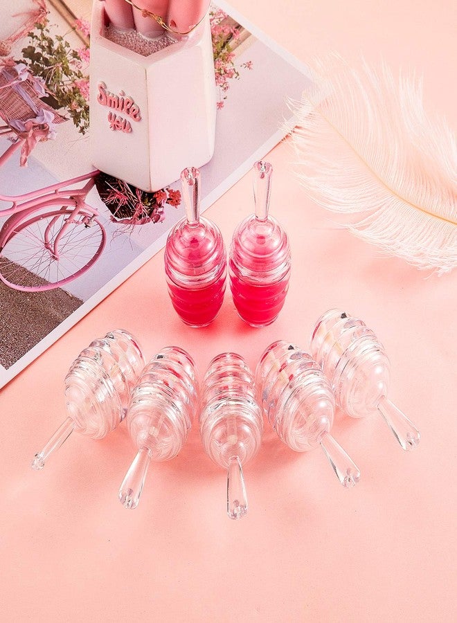 Maitys 18 Pieces Empty Lip Gloss Tubes Honey Pots Shaped Plastic Gloss Container Mini Clear Refillable Lip Balm Bottle Container with 2 Pieces Plastic Funnels for Women DIY Cosmetics, 6 ml - Image 5