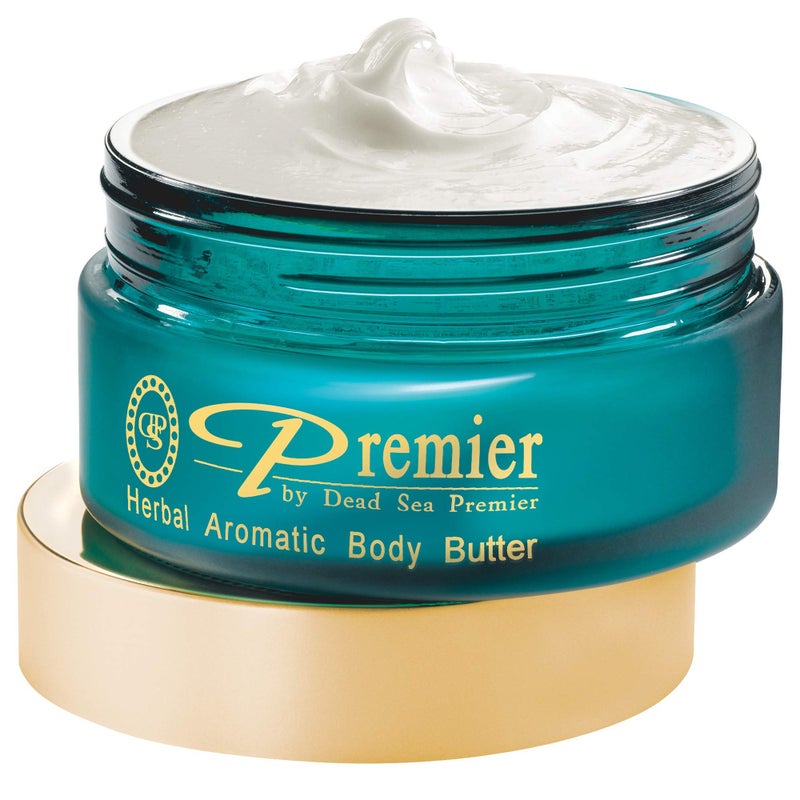 Premier Dead Sea Body Butter for Women & Men - Shea Butter Moisturizer for Dry Skin, Firming Body Cream with Dead Sea Minerals, Natural Hand Moisturizer, Anti-Aging (Herbal, 5.95 Fl Oz) - Image 1