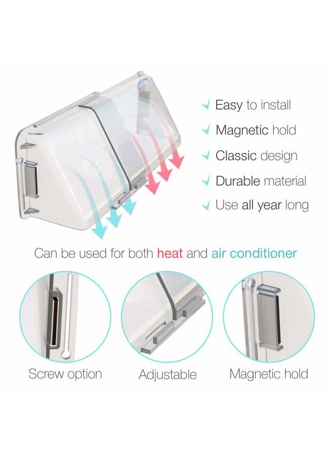 HOME INTUITION Adjustable Magnetic Heat and Air Deflector for Vents, Sidewall, and Ceiling Registers, 2 Pack - Image 4