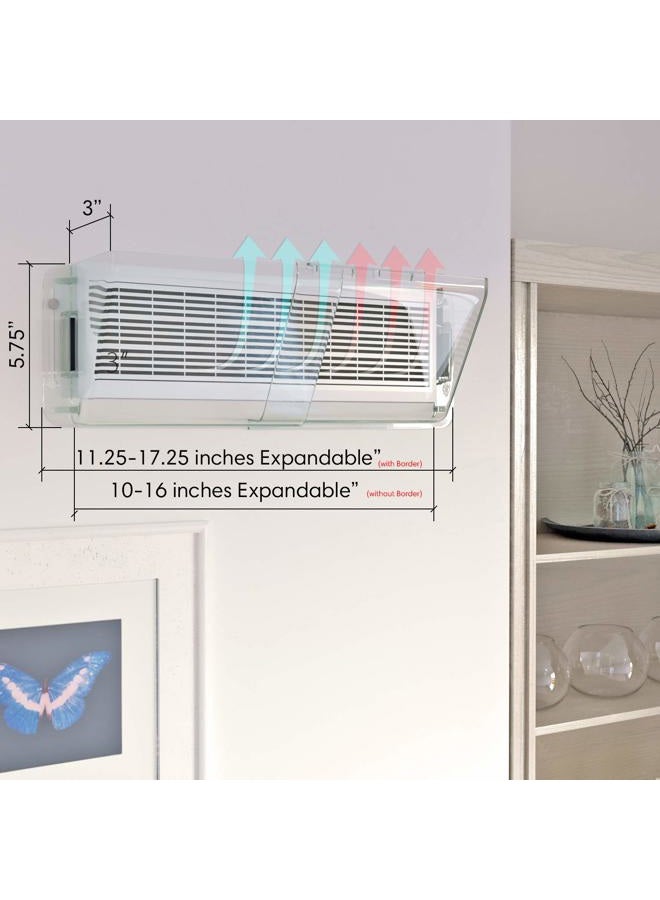 HOME INTUITION Adjustable Magnetic Heat and Air Deflector for Vents, Sidewall, and Ceiling Registers, 2 Pack - Image 2