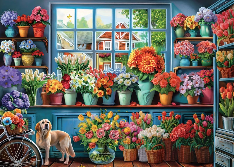Larkipuzz Colorful Flower Jigsaw Puzzle 1000 Piece for Adult Dog Funny Pretty Sunflower Jigsaw Puzzles Art Plant Rainbow Beautiful Floral Puzzle - Image 3