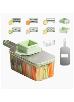 StainlessSteel Vegetable Chopper, Multifunctional 9-in-1 Food Choppers onion Chopper Vegetable Slicer Cutter Dicer Veggie Chopper With 6 Blades,Colander Basket,Container For Salad/Potato/Carrot/Garlic - pzsku/Z378E1F086FE05038DBD6Z/45/_/1727341345/a6d6410a-128e-447d-ba28-0e980491cffa