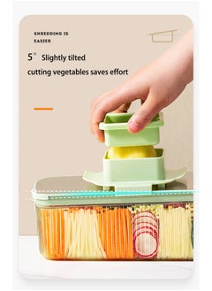 StainlessSteel Vegetable Chopper, Multifunctional 9-in-1 Food Choppers onion Chopper Vegetable Slicer Cutter Dicer Veggie Chopper With 6 Blades,Colander Basket,Container For Salad/Potato/Carrot/Garlic - pzsku/Z378E1F086FE05038DBD6Z/45/_/1727341631/c02f6b37-2e20-4867-9ae5-dd9c9c95d2bd