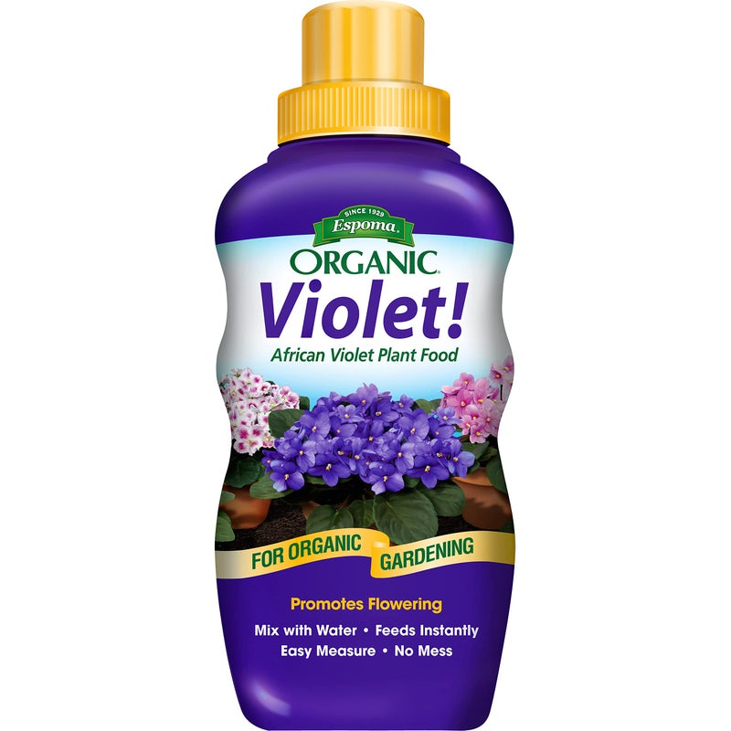 Espoma Organic Violet! 8-Ounce Concentrated Plant Food â€“ Plant Fertilizer and Bloom Booster for All Violets and Indoor Flowering Plants. Promotes Vigorous Growth and Blooming. - Image 1
