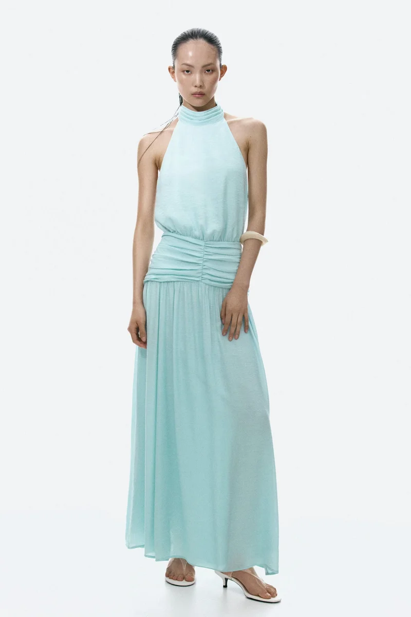 H&M Draped halterneck dress
