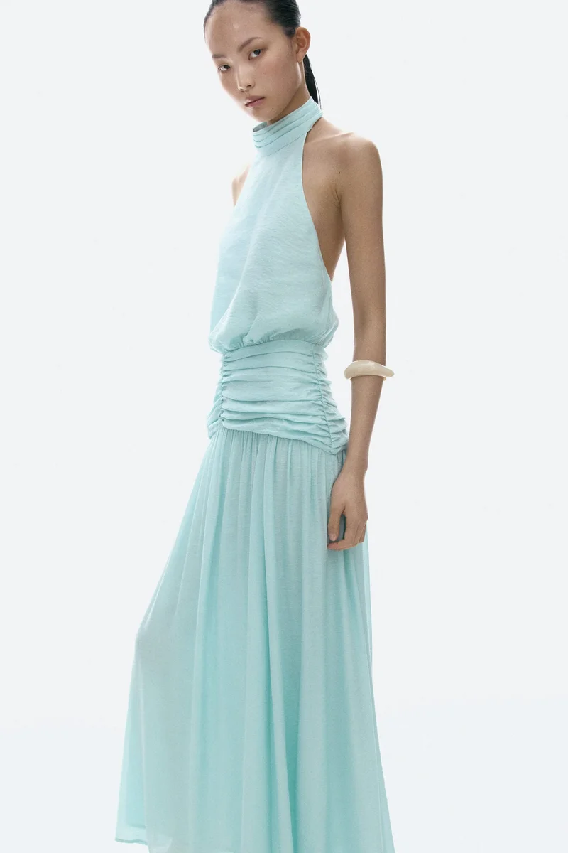 H&M Draped halterneck dress