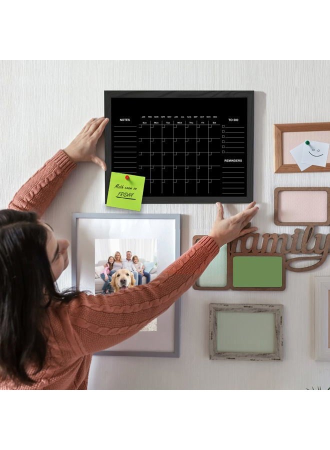 TORASO Chalkboard Calendar, 13” × 17“ Small Size Calendar Magnetic Chalk Board, Monthly and Weekly Chalkboard, Family Planner(Family-HB-3343) - Image 4