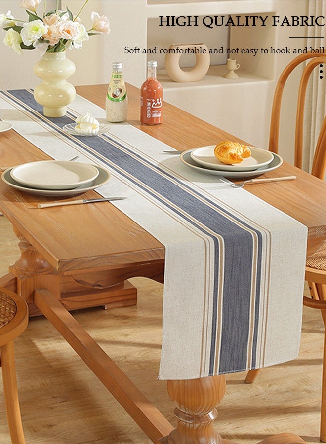 DUNISO Table Runner, 33*183 CM Boho Table Runner for Modern Farmhouse Decor, Natural Cotton Woven Runner with Tassels for Wedding Party Farmhouse Dining Table Decor - Image 4