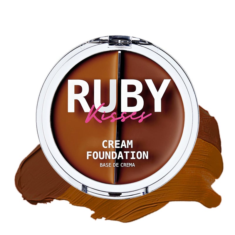 Ruby Kisses 3D Face Creator Cream Foundation  Concealer 12 Hours Long Lasting Medium to Full Coverage NonGreasy Ideal for Makeup  Contour Palette Level 12