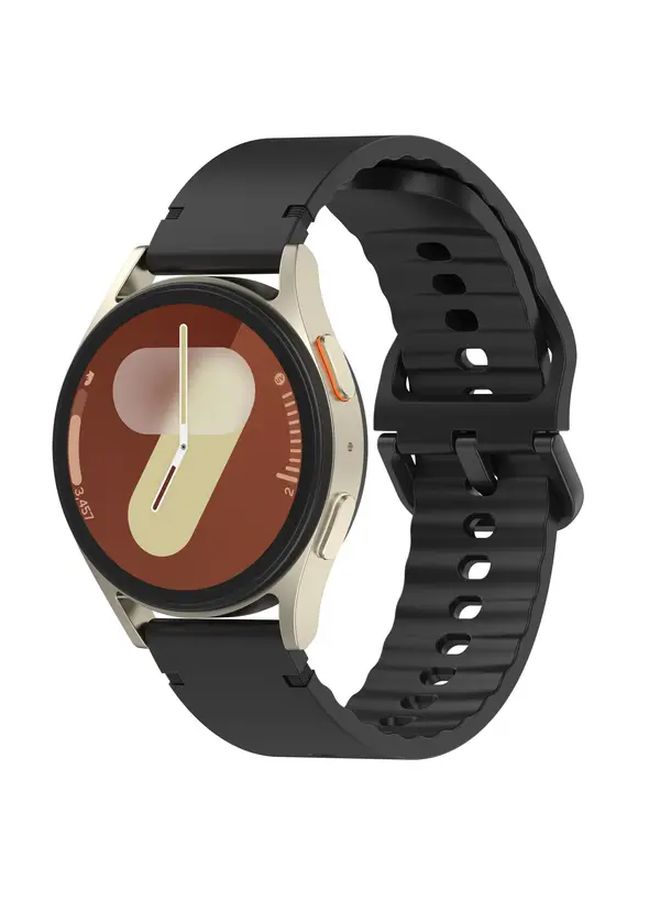 شريط موجة رسمي أصفر ثقيل 22 مم لـ Samsung Galaxy Watch 6 5 4 Classic - Image 4