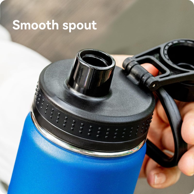 Prurex Spout Lid Replacement for Thermoflask, Takeya, Simple Modern, IRON Â°FLASK - Wide Mouth 12/16/18/22/32/40/64oz Water Bottles | BPA-Free Leakproof Sport Cap with Handle (2.28" Diameter 1 pack) - Image 2