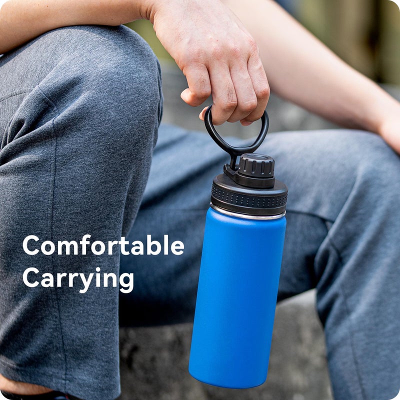 Prurex Spout Lid Replacement for Thermoflask, Takeya, Simple Modern, IRON Â°FLASK - Wide Mouth 12/16/18/22/32/40/64oz Water Bottles | BPA-Free Leakproof Sport Cap with Handle (2.28" Diameter 1 pack) - Image 3