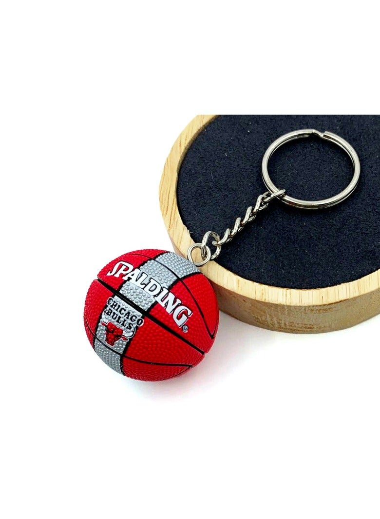 NBA Basketball Keychain Souvenir Basketball Pendant Set  11 Random Pieces Diameter  3.8cm  Plastic  Stainless Steel Material - Image 5
