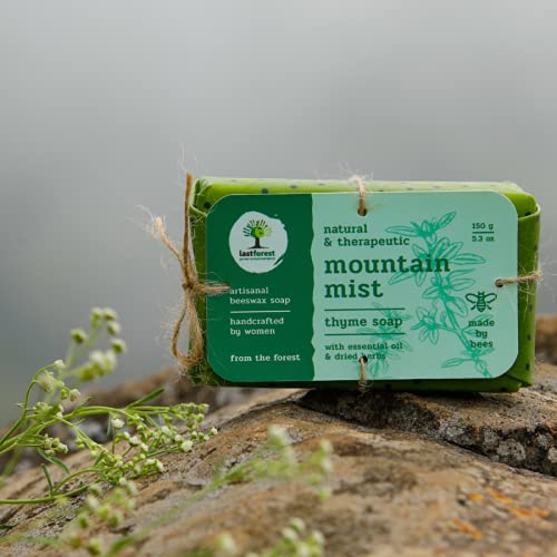 Last Forest Beeswax Soap 150gm Herbal Bathing Soap for Glowing Skin Handcrafted Handmade 100 Ingredients Moisturizing Beeswax Bathing Soap for Men Women Thyme - Image 2