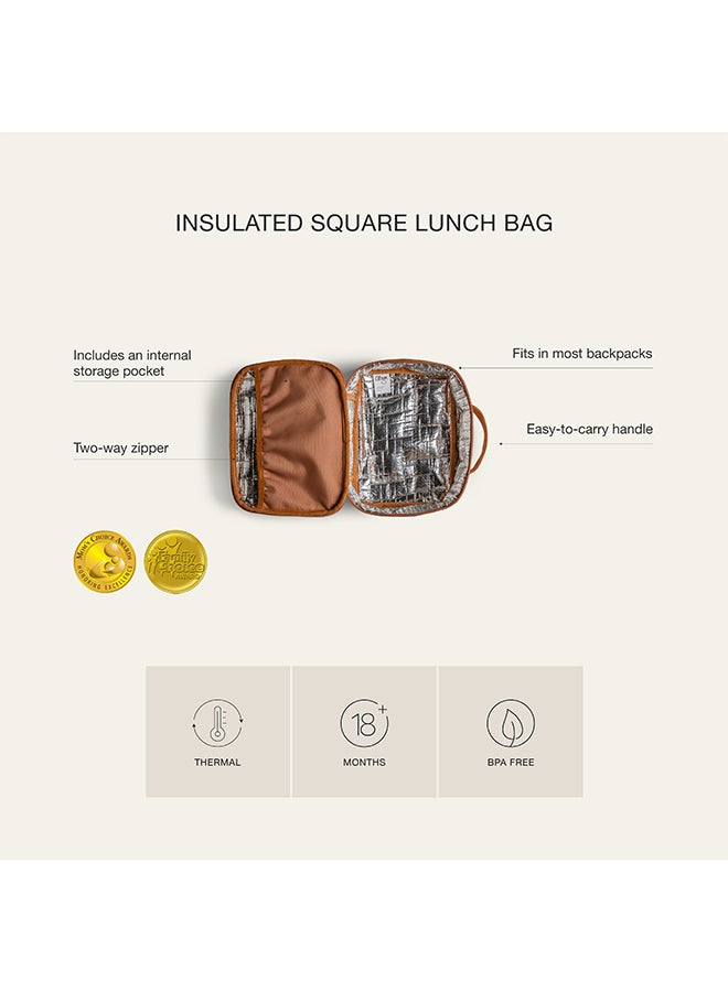 سترون حقيبة غداء مربعة معزولة للأطفال للمدرسة، خالية من البيسفينول، مصنوعة من مواد معاد تدويرها - باليرينا - Image 3