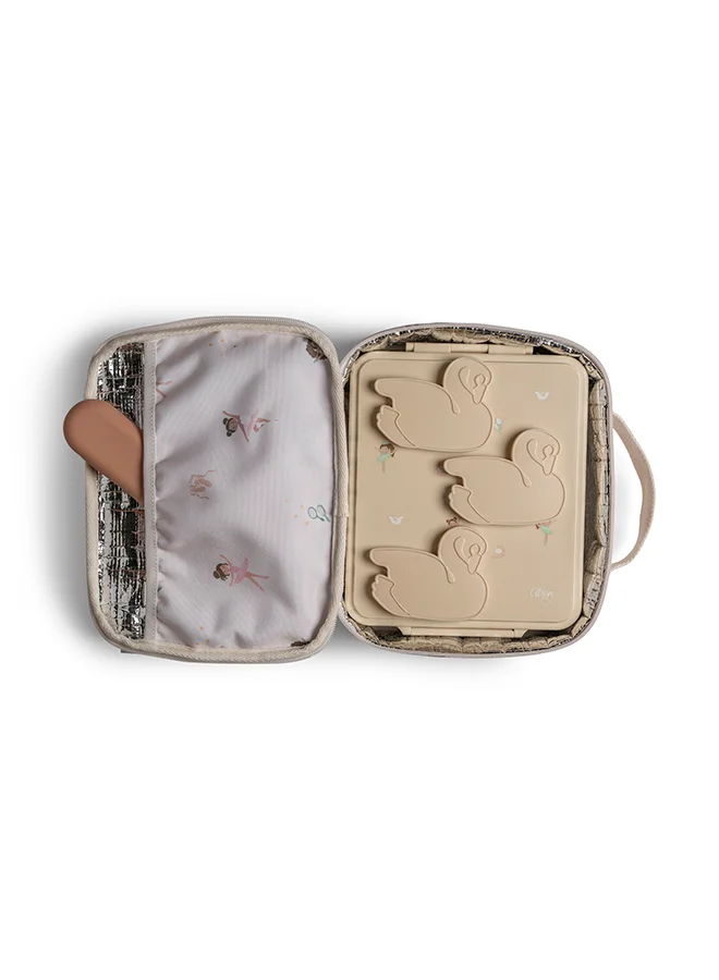 سترون Insulated Square Lunch Bag For Kids School, Bpa Free, Recycled Pet Material Lunch Bag - Ballerina