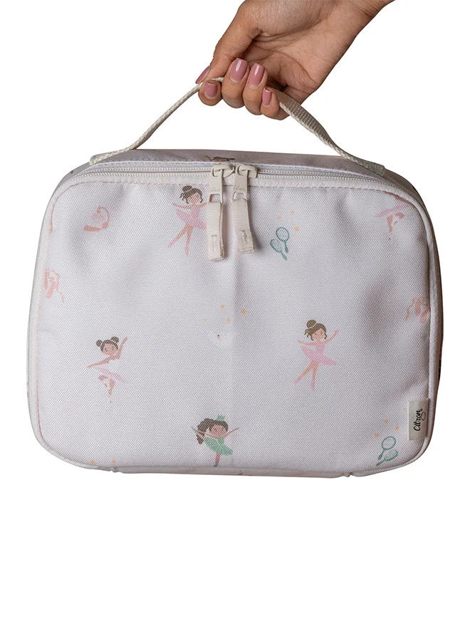 سترون Insulated Square Lunch Bag For Kids School, Bpa Free, Recycled Pet Material Lunch Bag - Ballerina