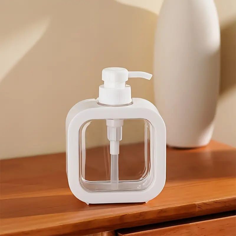 VARENYYA Clear Plastic Soap Dispenser - Refillable Pump Lotion Bottle, Portable Liquid Container for Soap, Shampoo, Lotion, and Hand Wash, Ideal for Kitchen, Bathroom, and Home Use - Image 3