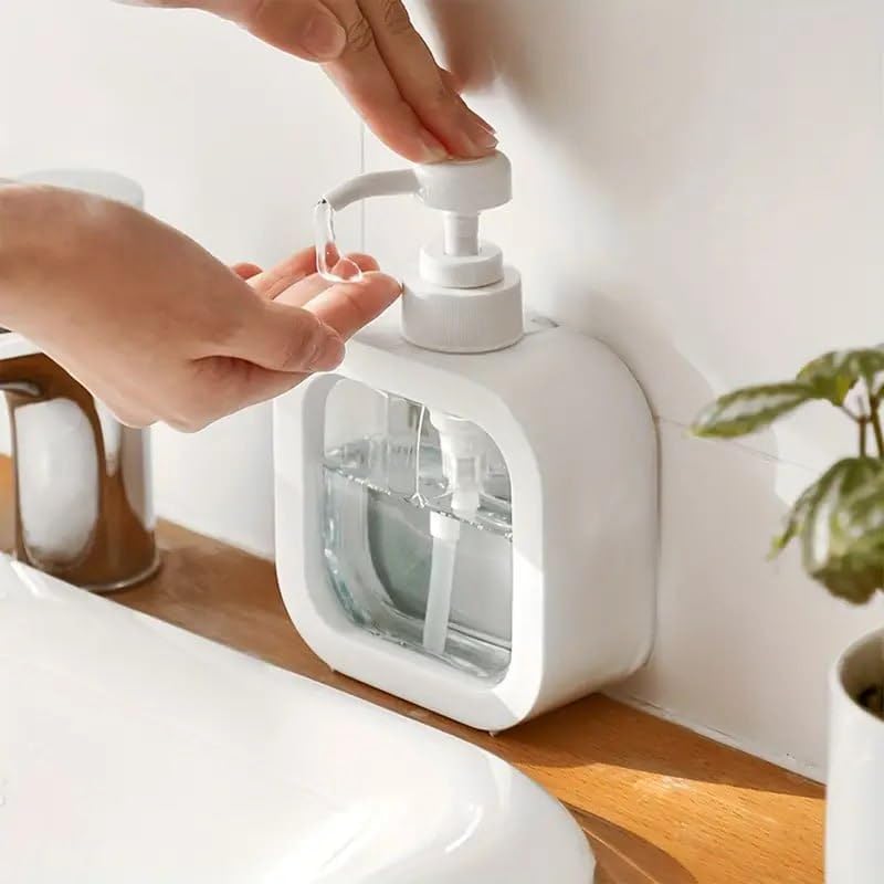 VARENYYA Clear Plastic Soap Dispenser - Refillable Pump Lotion Bottle, Portable Liquid Container for Soap, Shampoo, Lotion, and Hand Wash, Ideal for Kitchen, Bathroom, and Home Use - Image 2