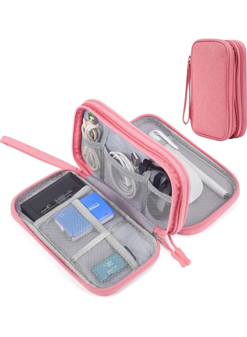 Rock Pow Electronic Organizer Travel USB Cable Accessories Bag/Case Waterproof for Power Bank Charging Cords Chargers Mouse Earphones Flash Drive  - Image 2