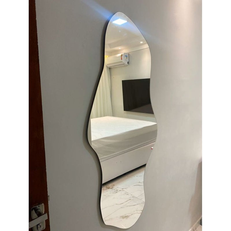 Self Adhesive Acrylic Decorative Mirror Easy To Install Without Drilling Space Saving Wall Mounted Design For Bathroom Hallway Wardrobe Bedroom Door 40 16 Inch By 13 39 Inch - Image 5