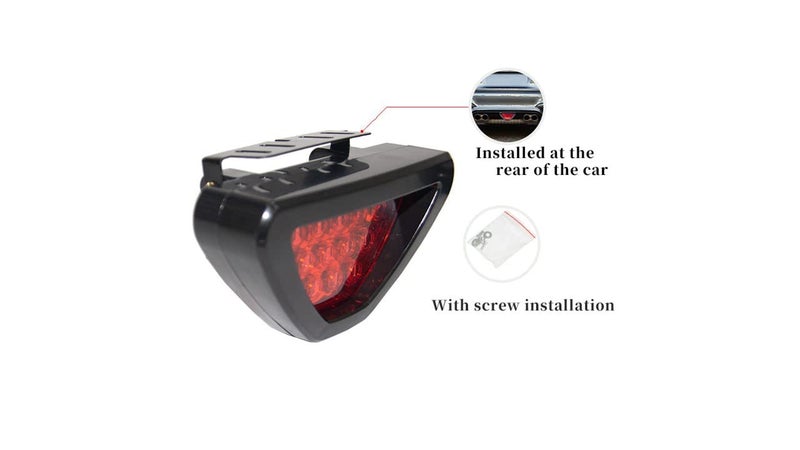 GuanceUniversal Triangle Red 12 Led Brake Light With Flash Mode For Car - Image 5
